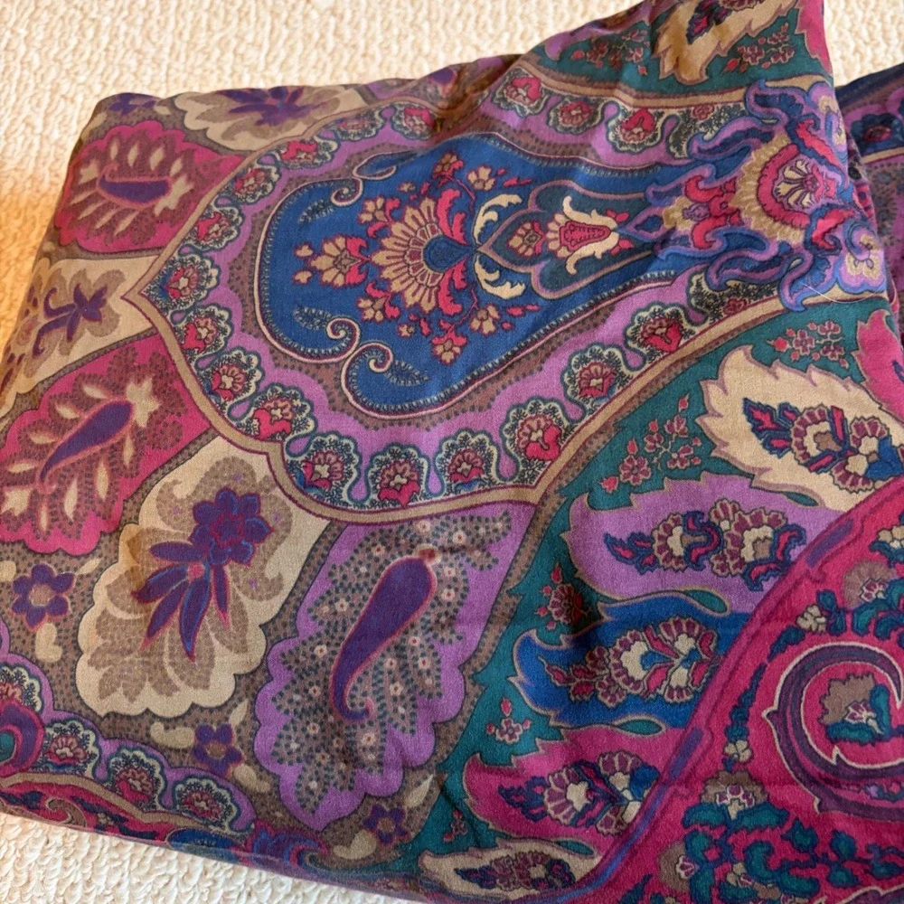 Lauren Ralph Lauren Queen Sheet Set Socialite Paisley Cotton Flat & Fitted Teal